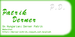 patrik derner business card